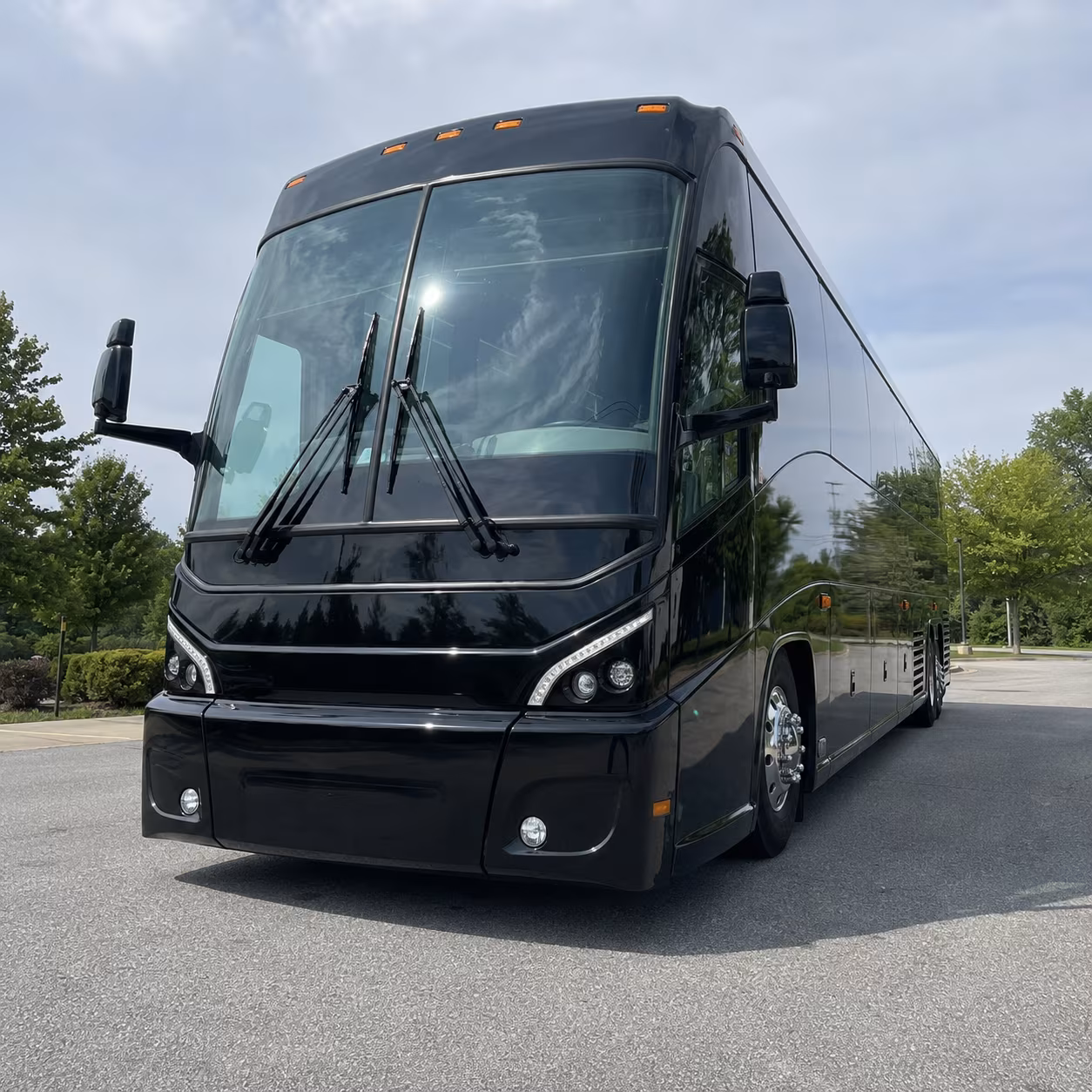 instead of juggling multiple shuttles move your delegation in one bus