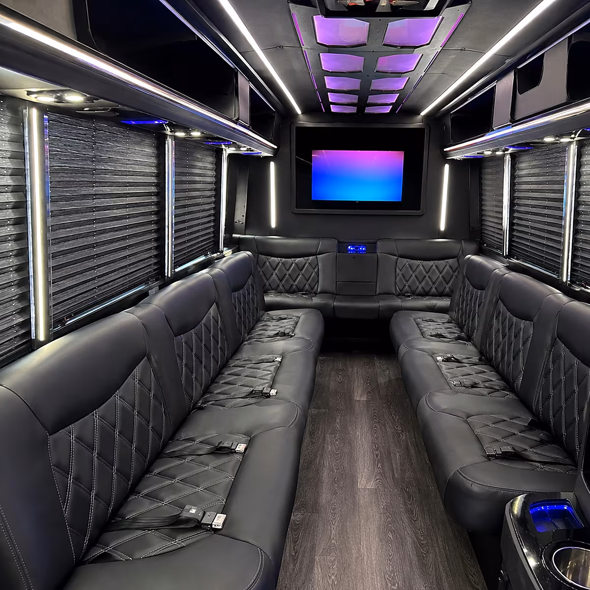 tustin party bus rental interior