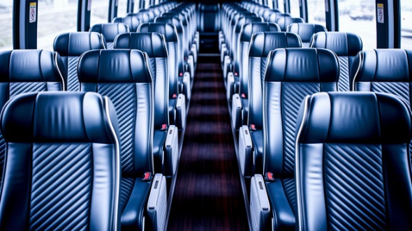 54 passenger charter bus inside tustin