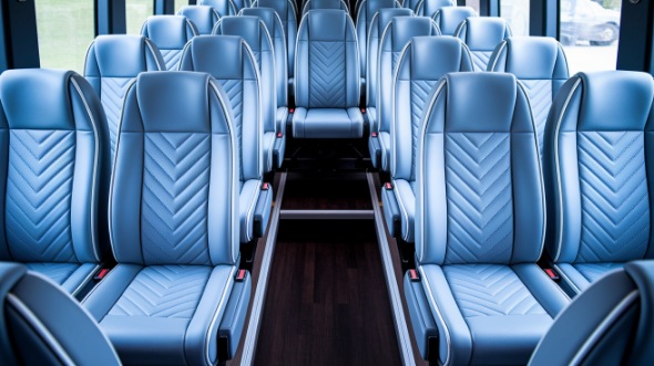 tustin 18 passenger minibus interior