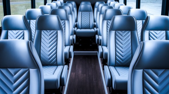 tustin 28 passenger minibus interior