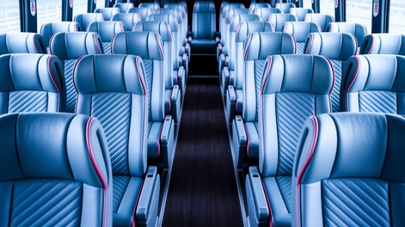 tustin 50 passenger charter bus interior