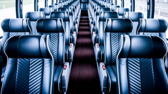 tustin 55 passenger charter bus inside