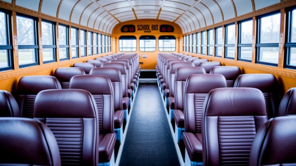 tustin school bus rental interior